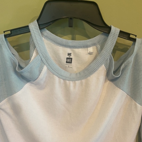 PACSUN Long Sleeve Thin Ribbed Shirt with Cutouts at Shoulders. Size S. - Picture 3 of 5